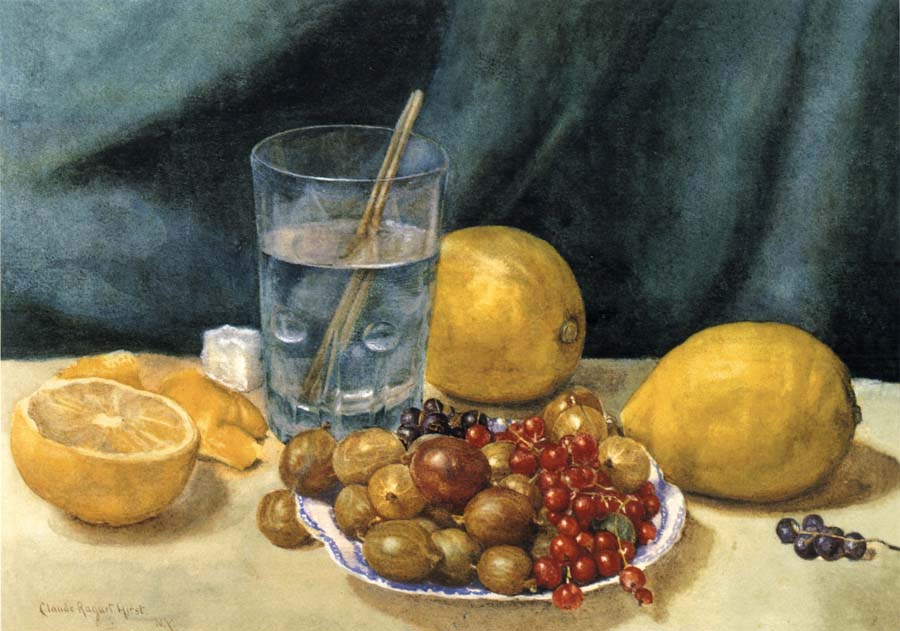 Still Life with Lemons,Red Currants,and Gooseberries